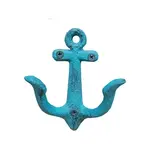 Antique Turquoise Cast Iron Anchor Hook