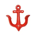 Red Cast Iron Decorative Anchor Hook (Small)
