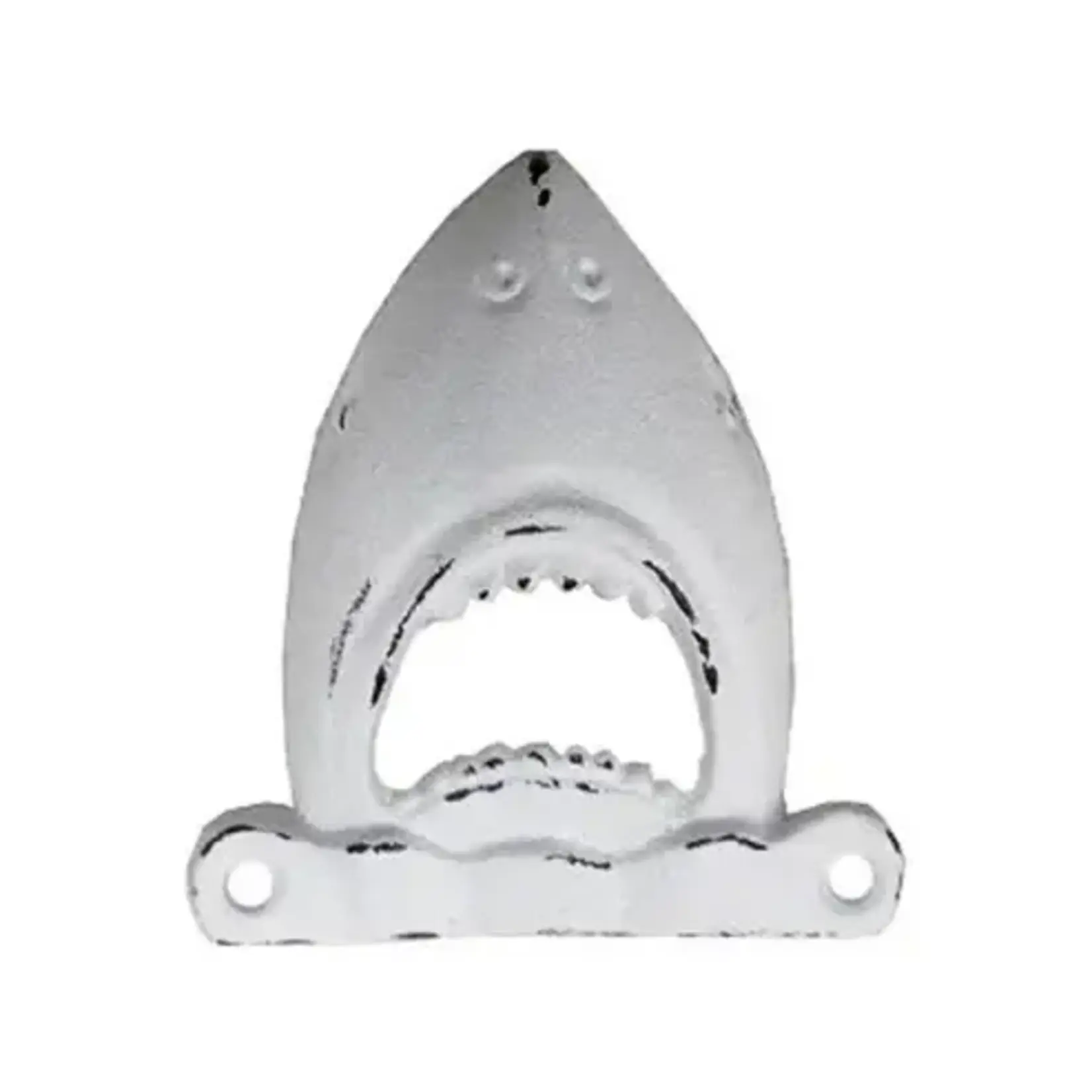 White Cast Iron Shark Bottle Opener