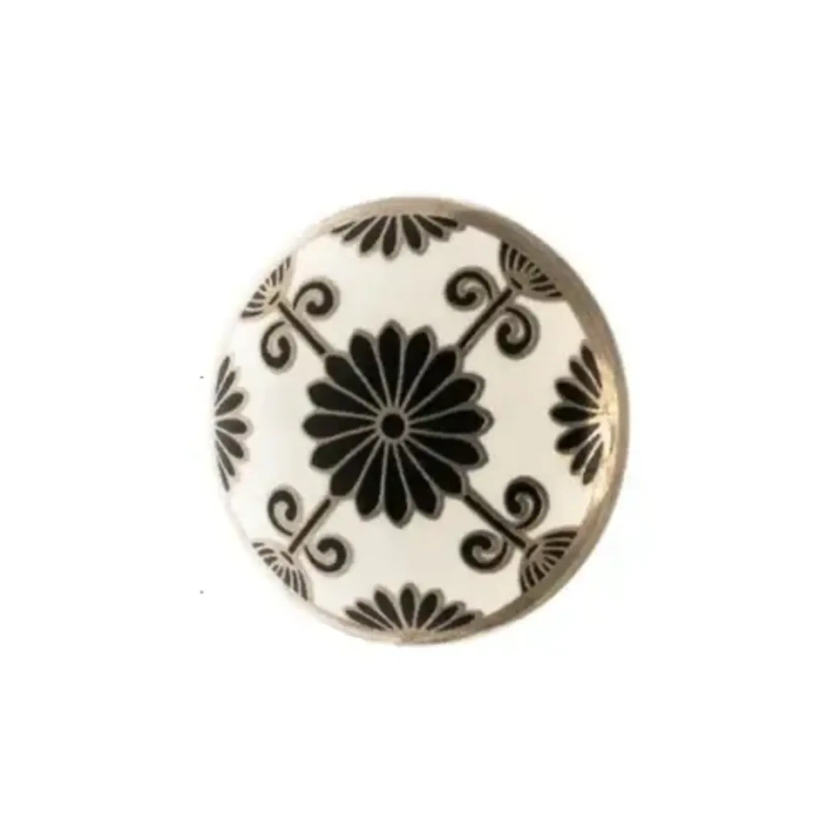 Black & White Ceramic Drawer Knob