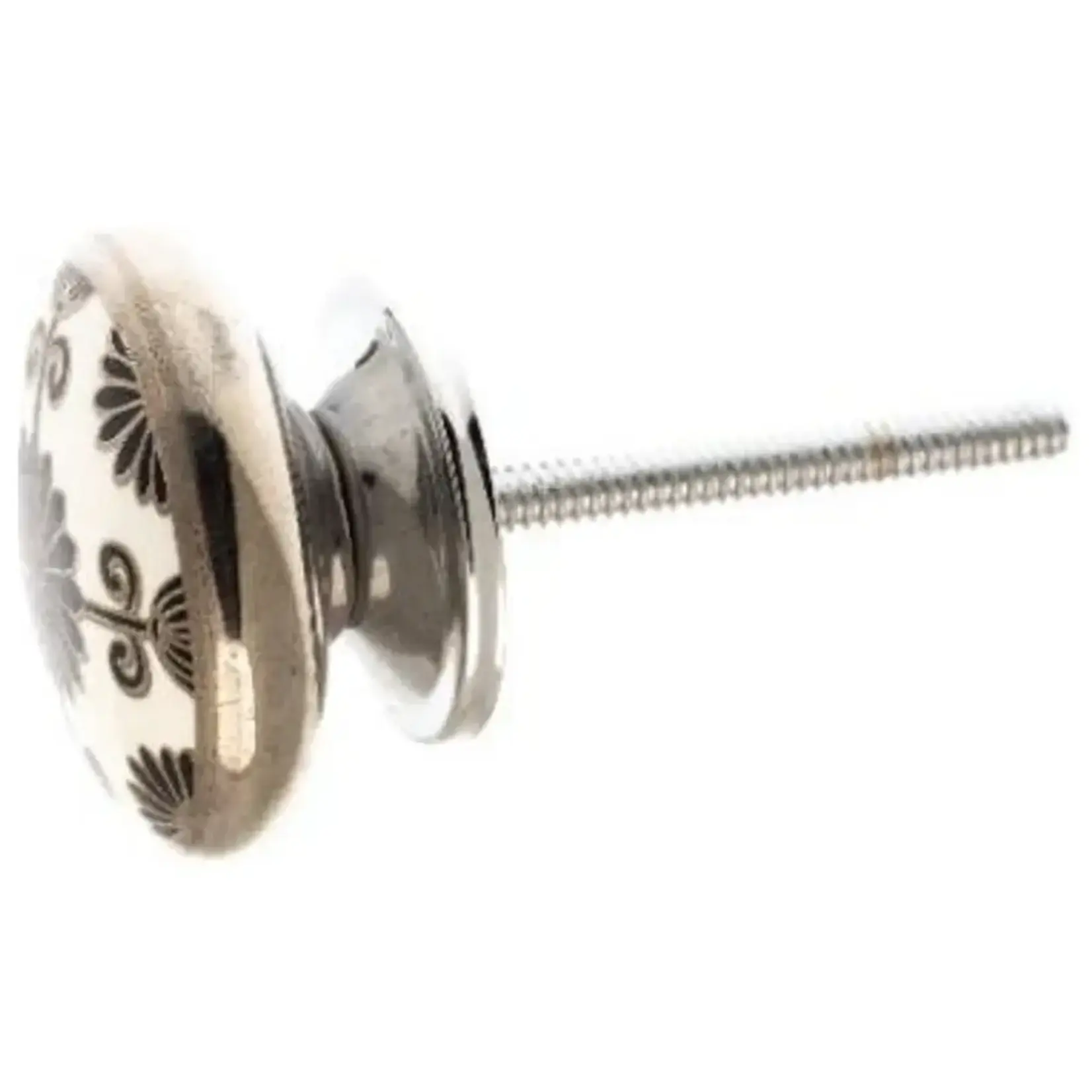 Black & White Ceramic Drawer Knob