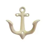 Small Decorative Anchor Hook - Antique White
