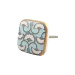 Handmade Ceramic Drawer Knob (Blue/White)
