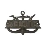 Seagull & Anchor Cast Iron Welcome Sign