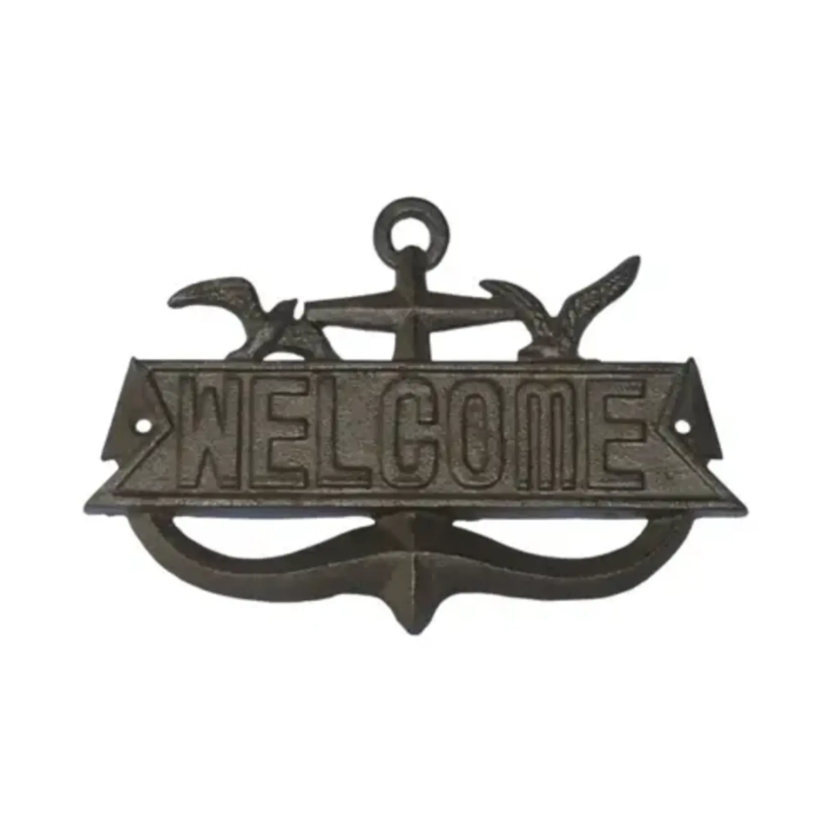 Seagull & Anchor Cast Iron Welcome Sign
