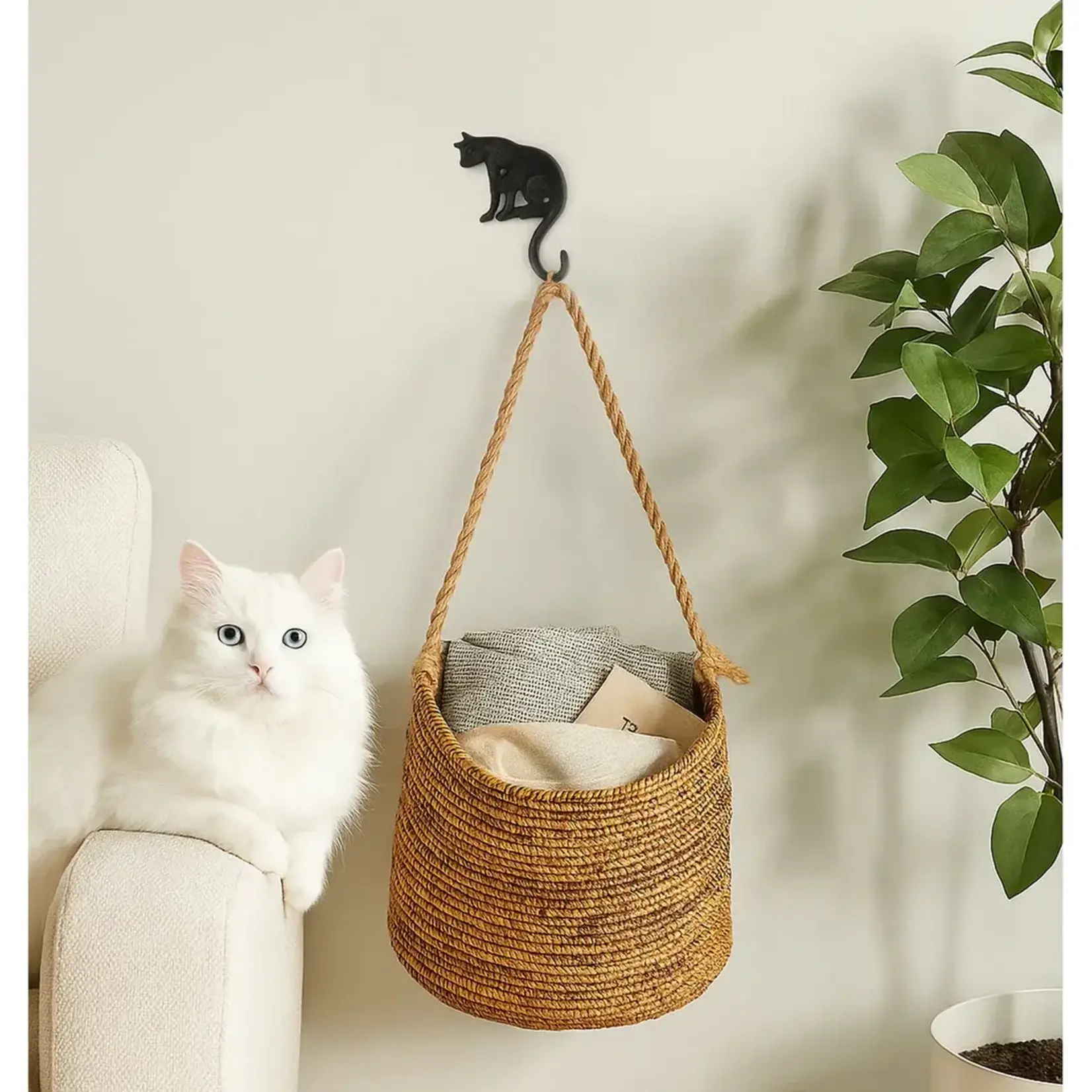 Cast Iron Decorative Cat Hook