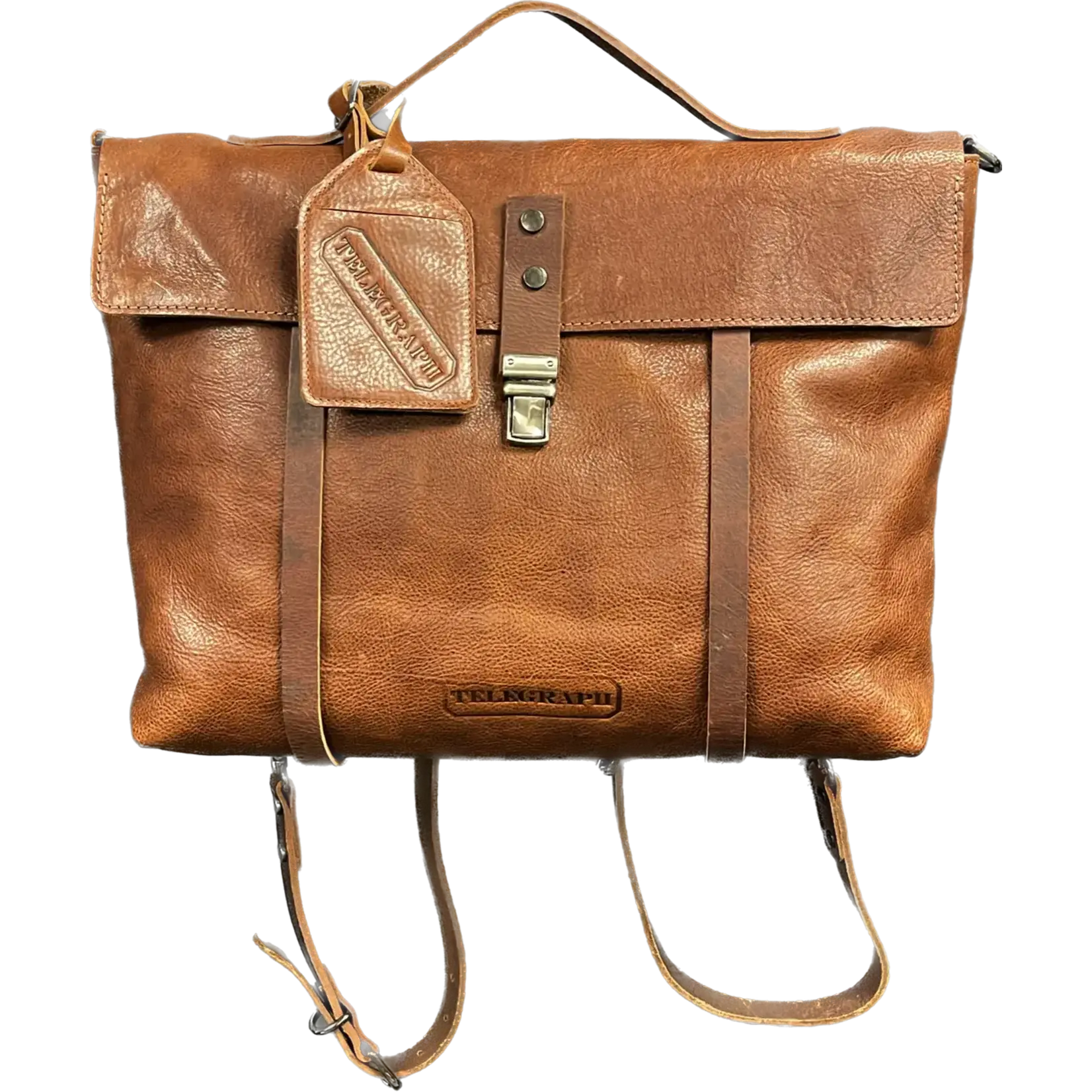 Telegraph Full Grain Leather 3-in-1 Convertible Briefcase