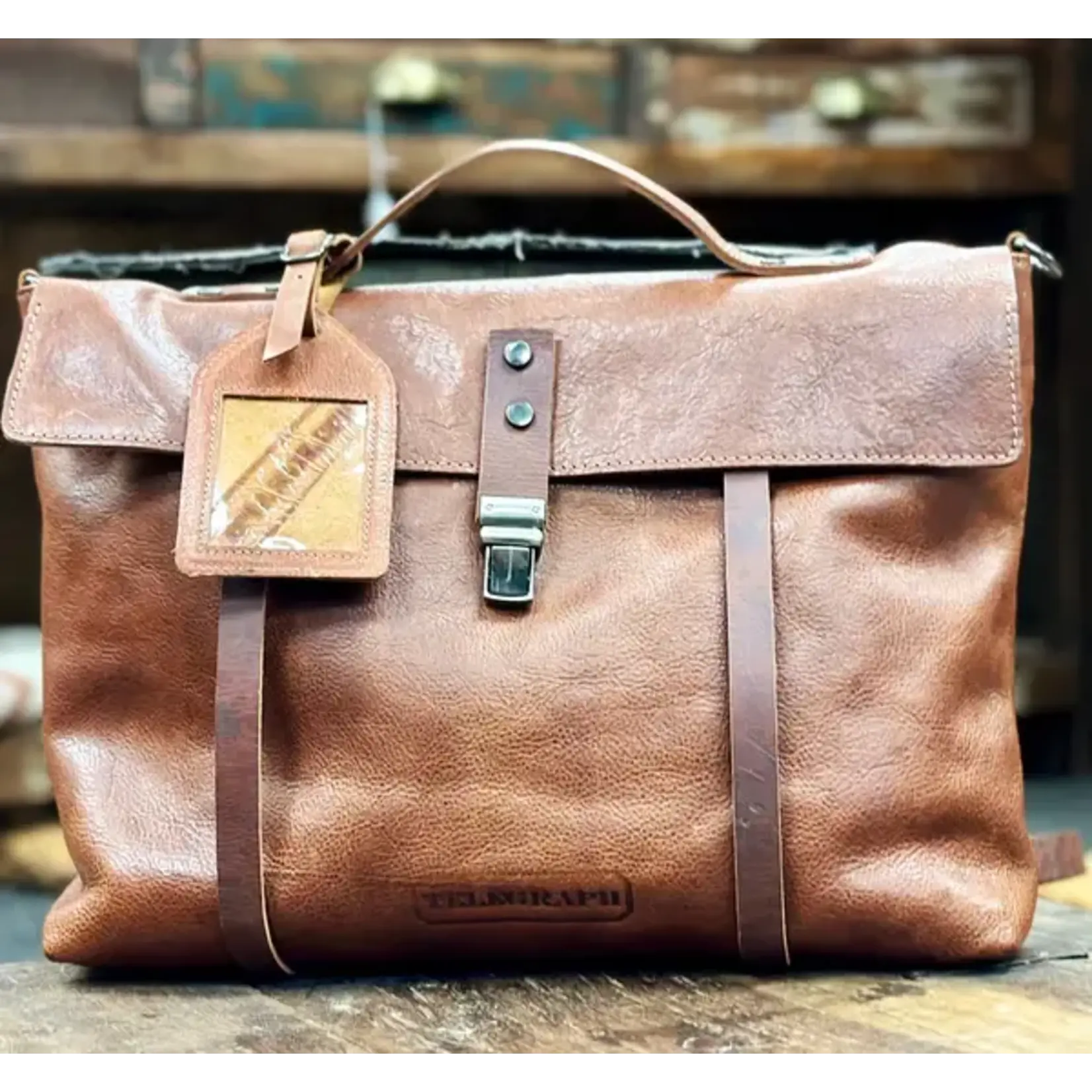 Telegraph Full Grain Leather 3-in-1 Convertible Briefcase