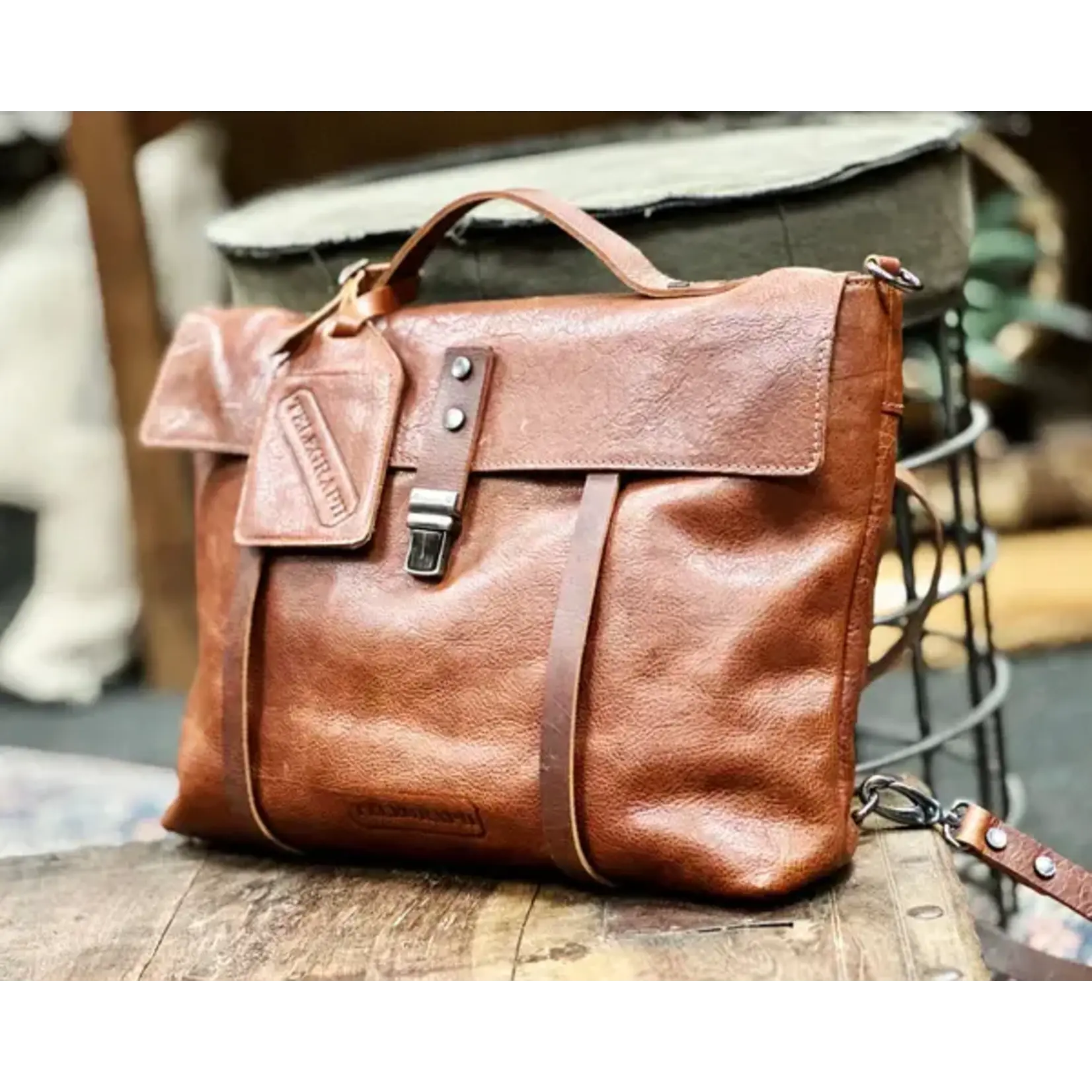 Telegraph Full Grain Leather 3-in-1 Convertible Briefcase