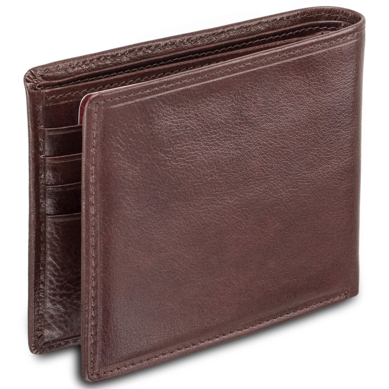 Men's RFID Secure Leather Slimfold Wallet with Removable Passcase