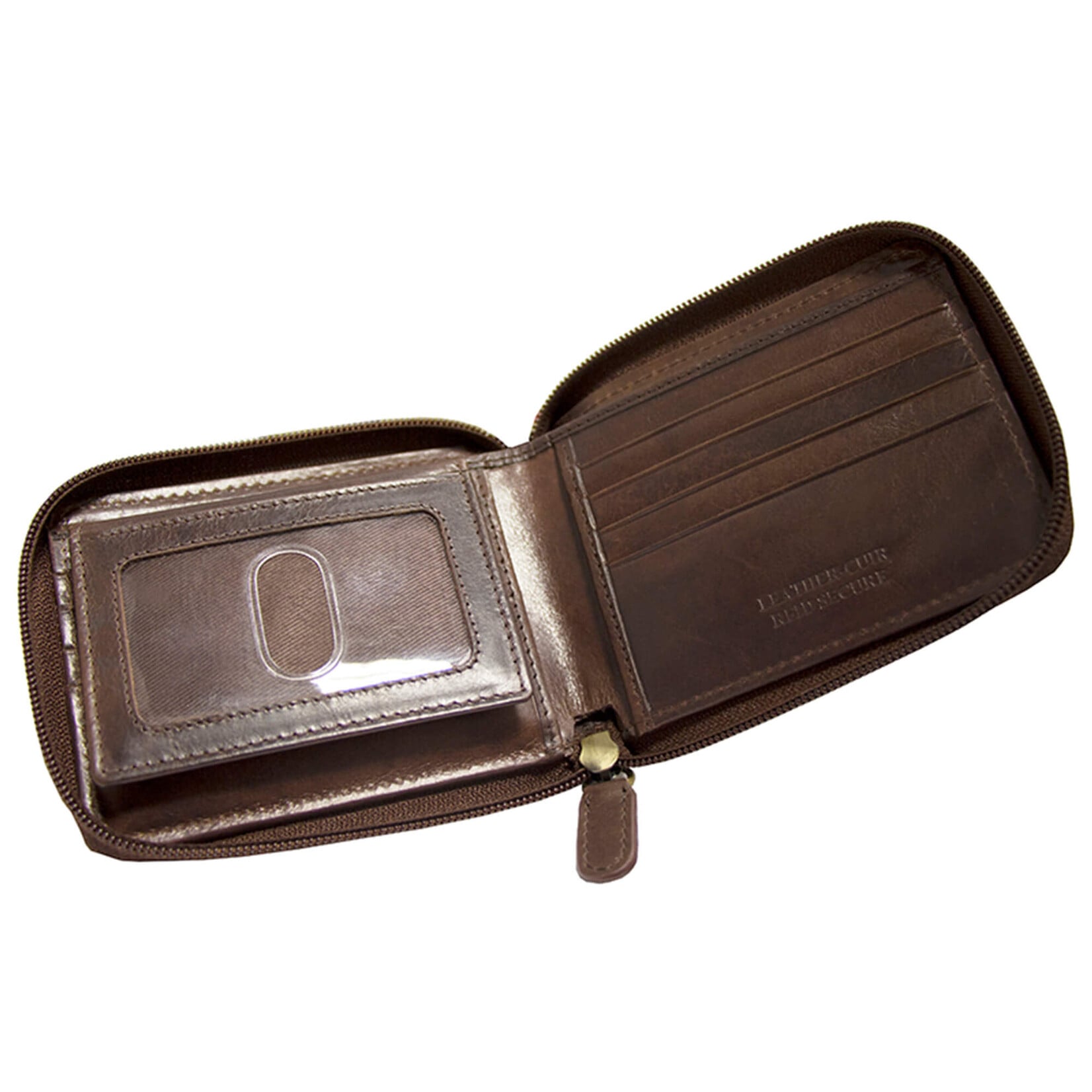 Men's Zippy Leather Wallet with Removable Passcase