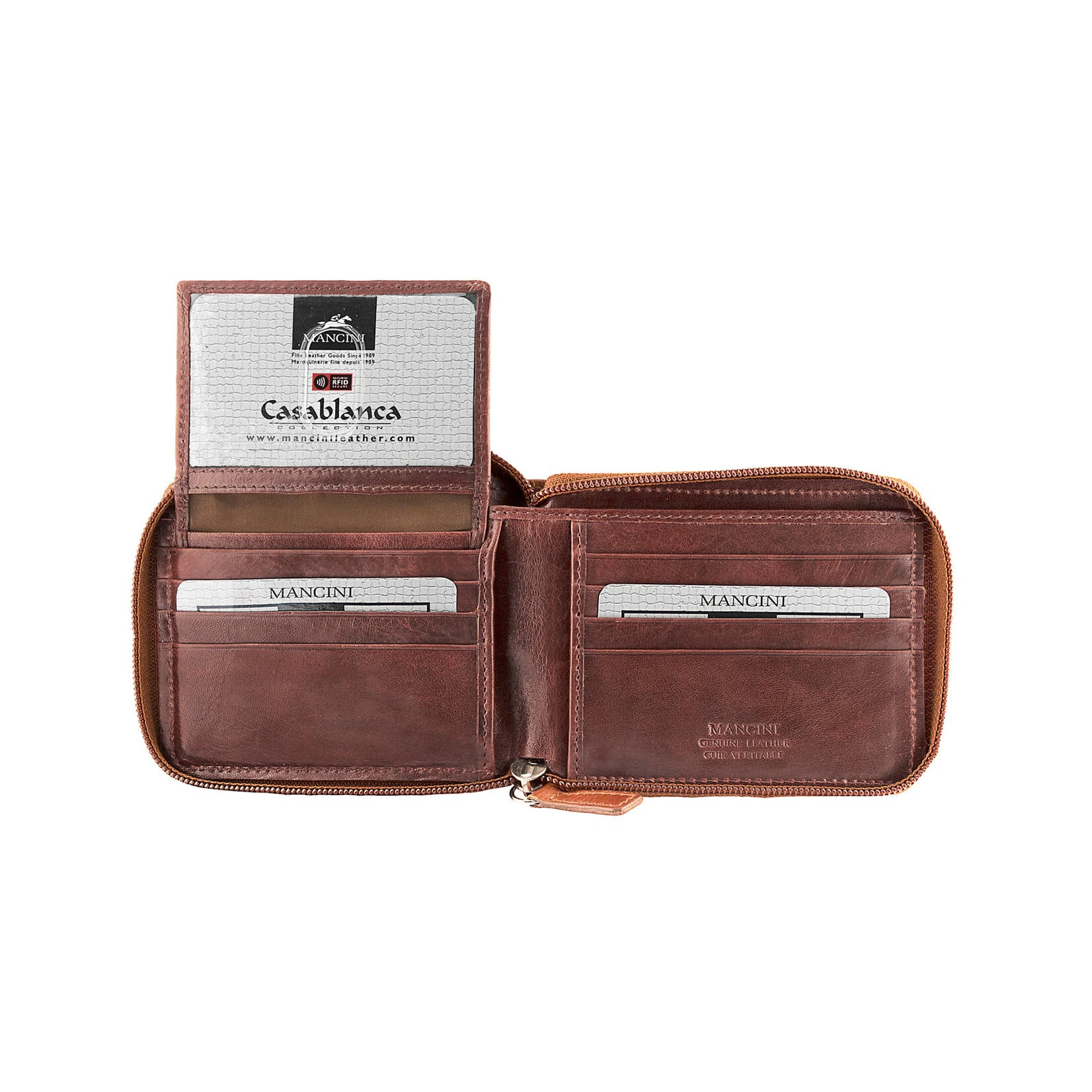 Men's Zippy Wallet with Removable Passcase - RFID Secure