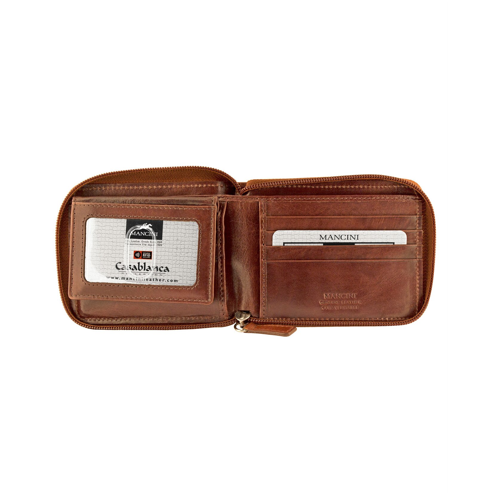 Men's Zippy Wallet with Removable Passcase - RFID Secure