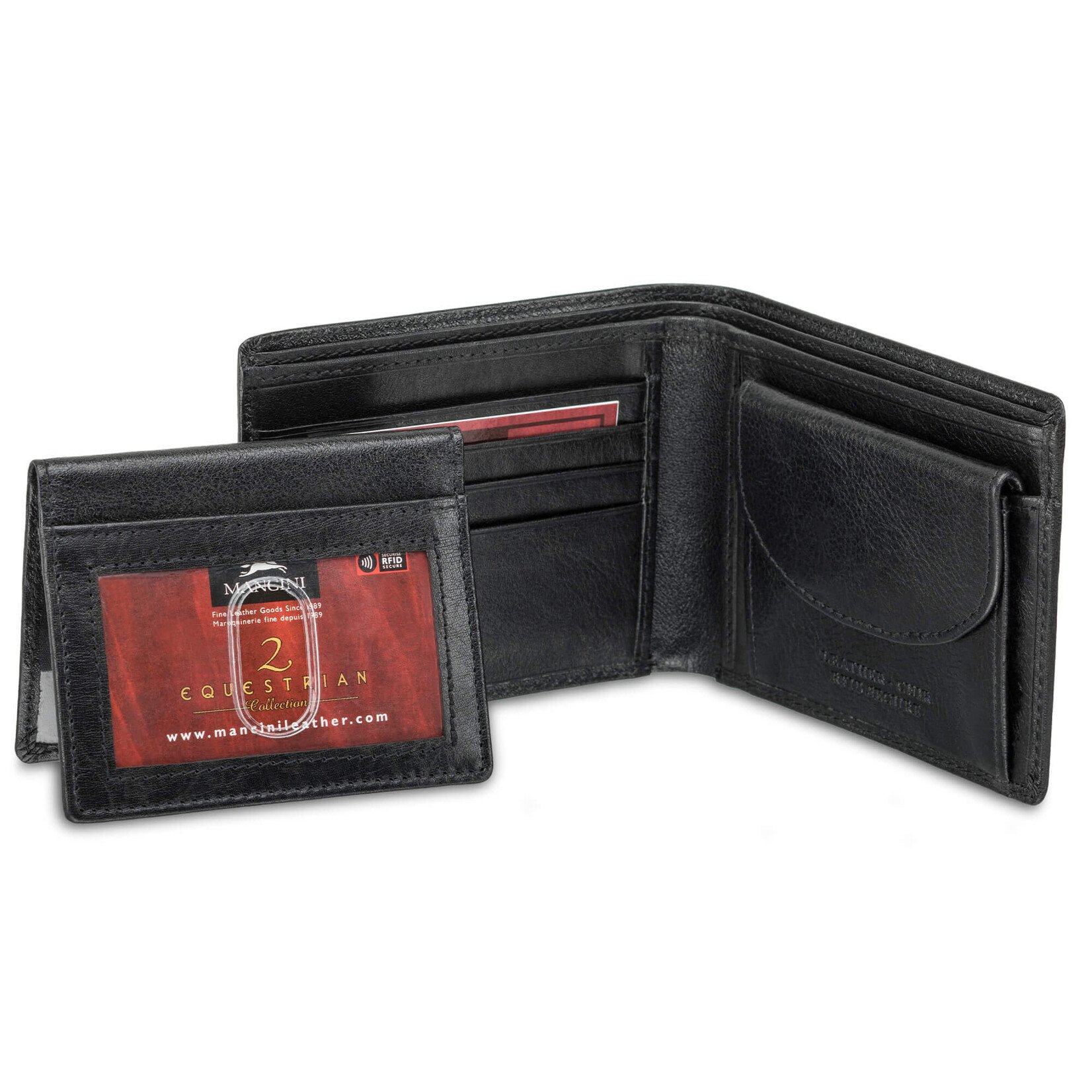 RFID Secure Wallet with Removable Passcase/Coin Pocket