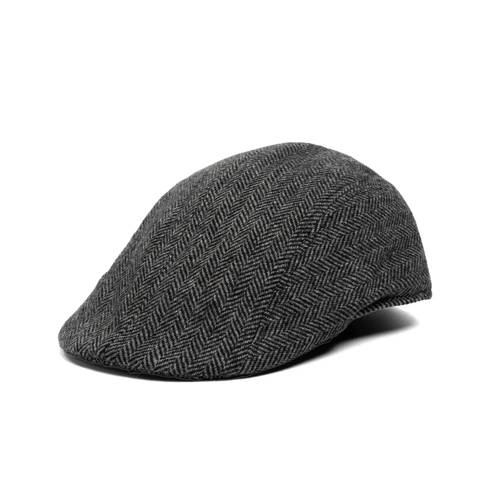 Crown Cap Wool Blend Herringbone Tweed Ivy Cap