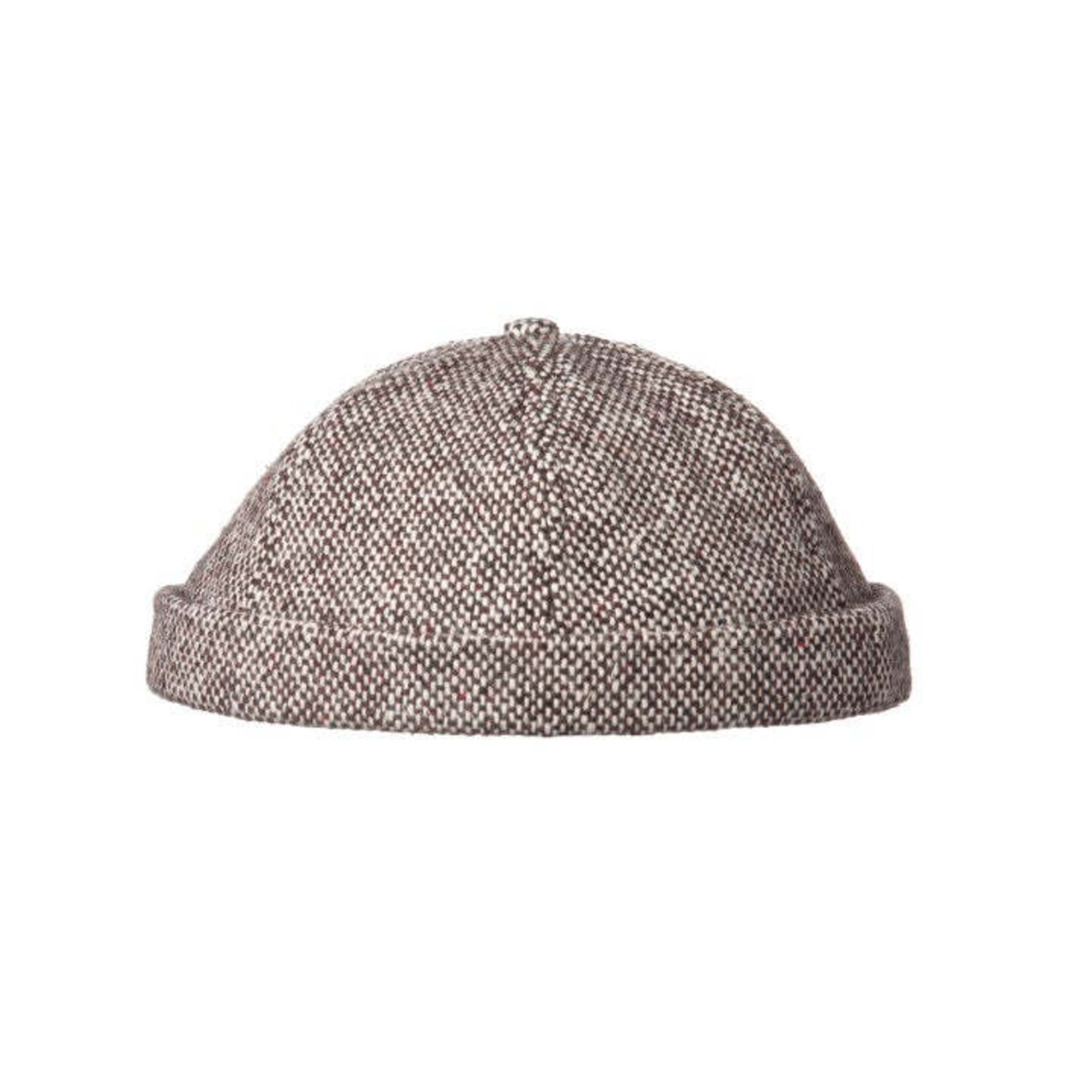 Crown Cap Rolled Edge Wool Blend Donegal Beanie