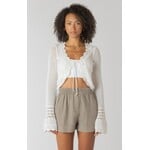 Room 34 Tie Front Crochet Cardigan