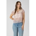Dex Clothing Lace Detail Tie Front Top