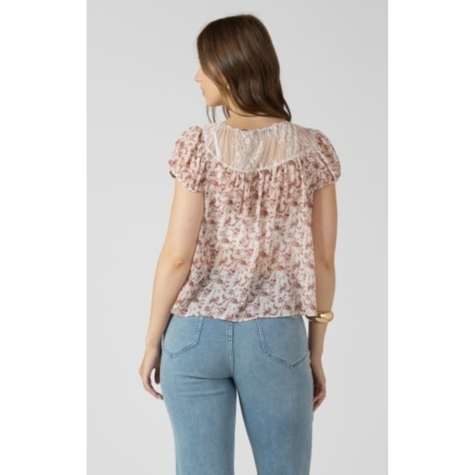 Dex Clothing 2723500 D - Lace Detail Tie Front Top