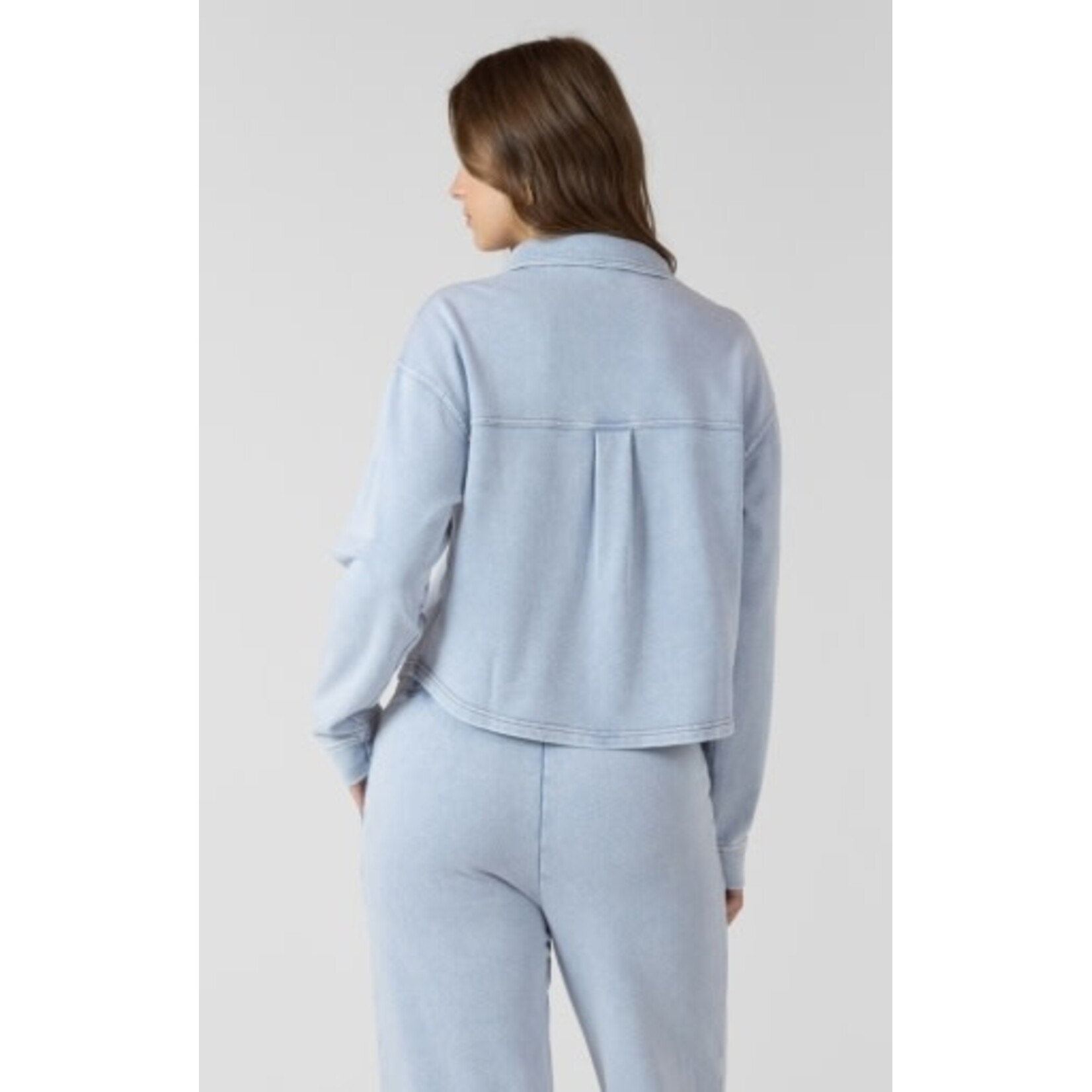 Dex Clothing Cropped Knit Overshirt