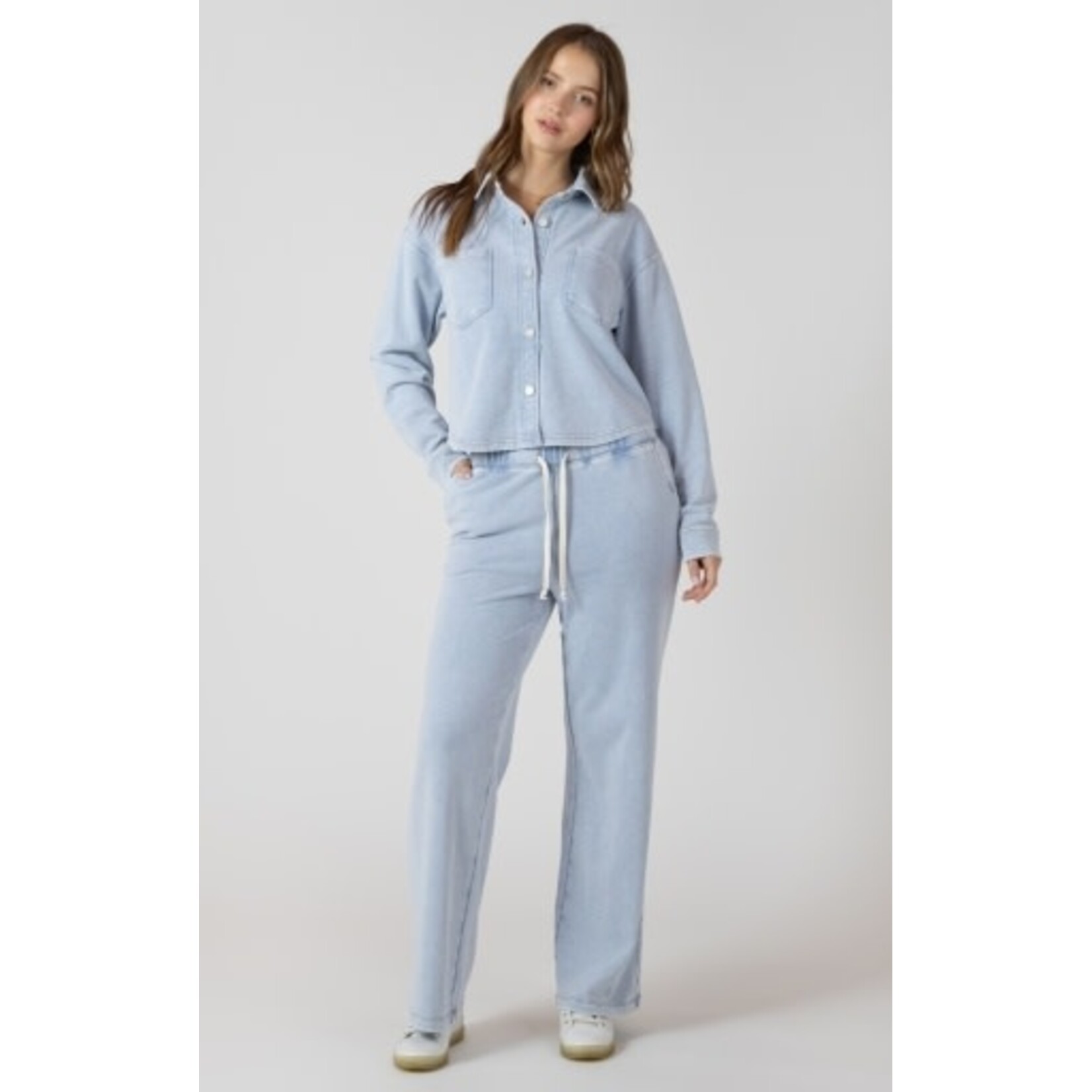 Dex Clothing Cropped Knit Overshirt