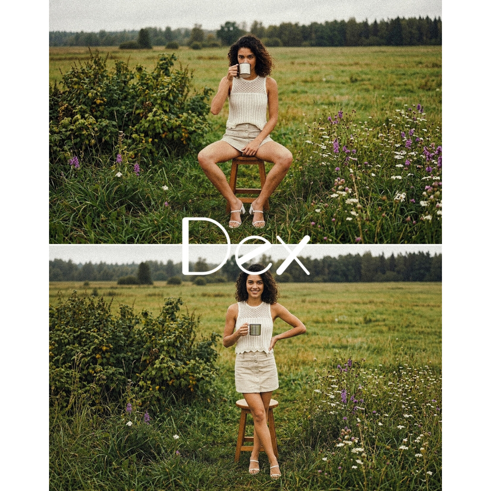 Dex Clothing 2727006 D Contrast Trim Sweater Tank
