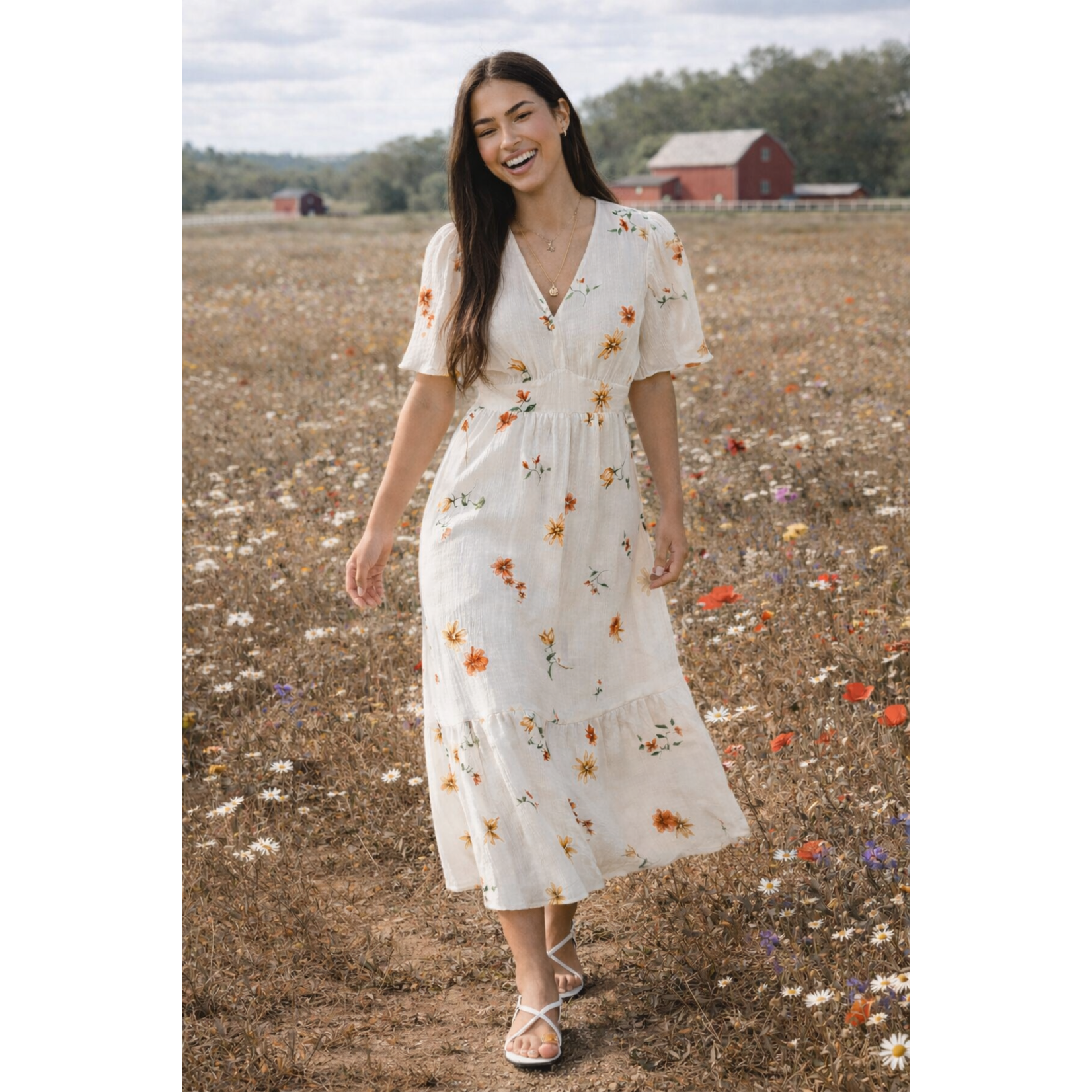 Room 34 2722528 DG Short Sleeve Maxi Dress