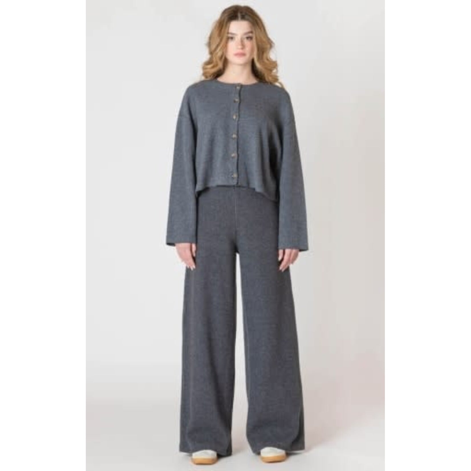Room 34 2622215 DG - Wide Leg Ribbed Pant