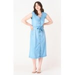 Black Tape Final Sale - Tencel Denim Button Front Dress