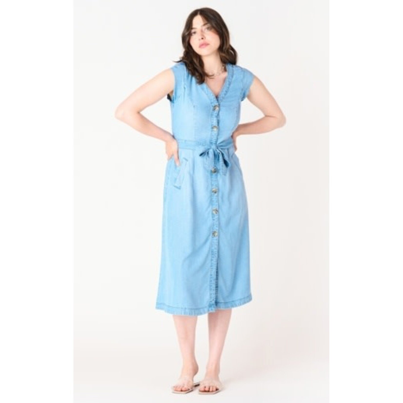 Black Tape Final Sale - 2522523 - Tencel Denim Button Front Dress