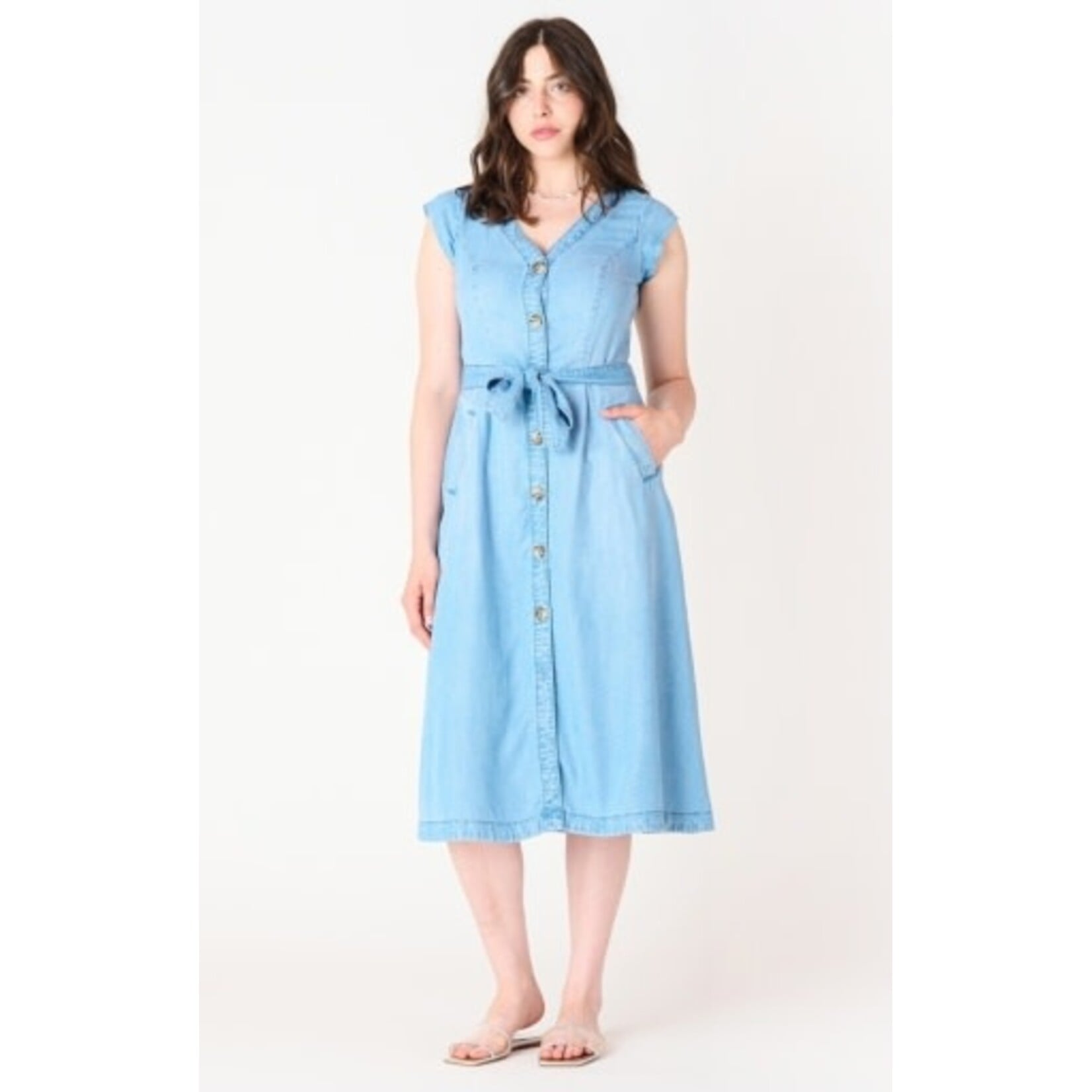 Black Tape Final Sale - 2522523 - Tencel Denim Button Front Dress
