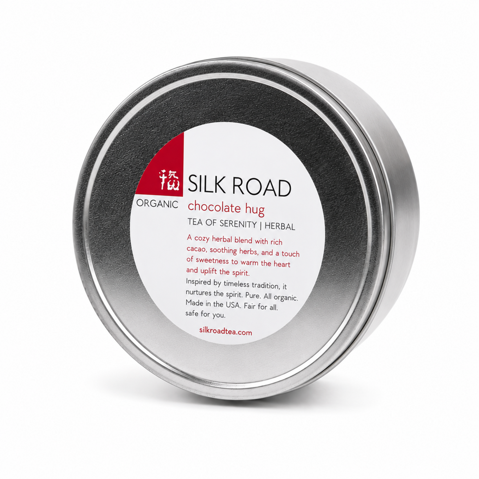 Silk Road Tea Chocolate Hug Herbal Tea Tin (40 Cups)