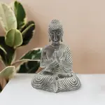 Panam Décor & Gifts White Brushed Praying Buddha Statue