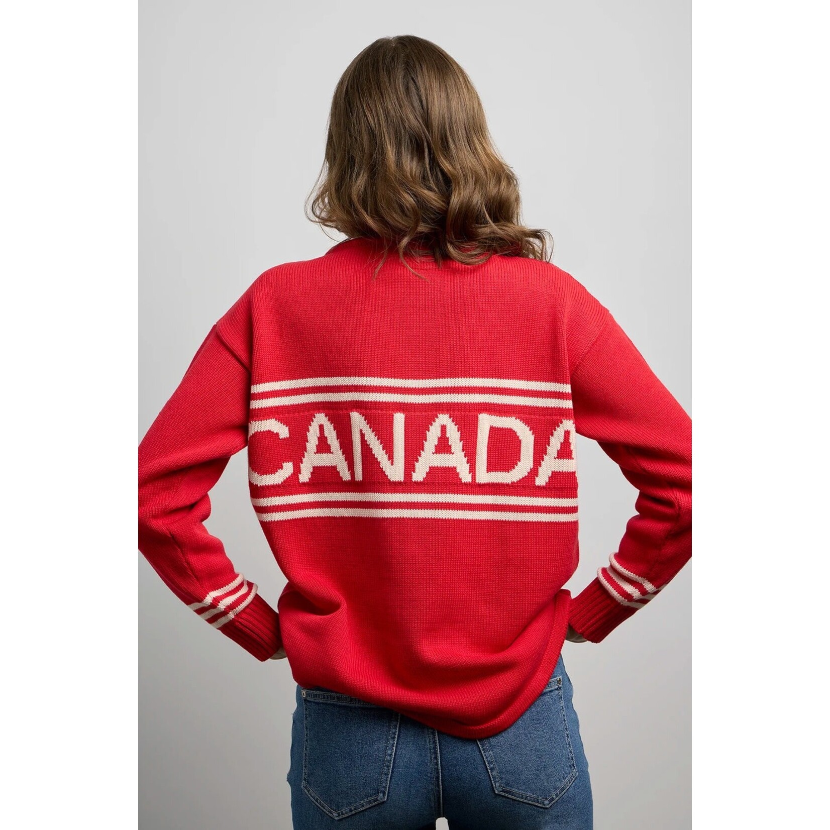 Canada Knitwear Hockey Lace Up Sweater