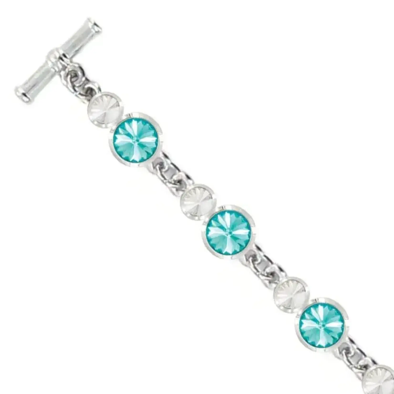 Myka Genuine Rhodium Bracelet Double Rivoli