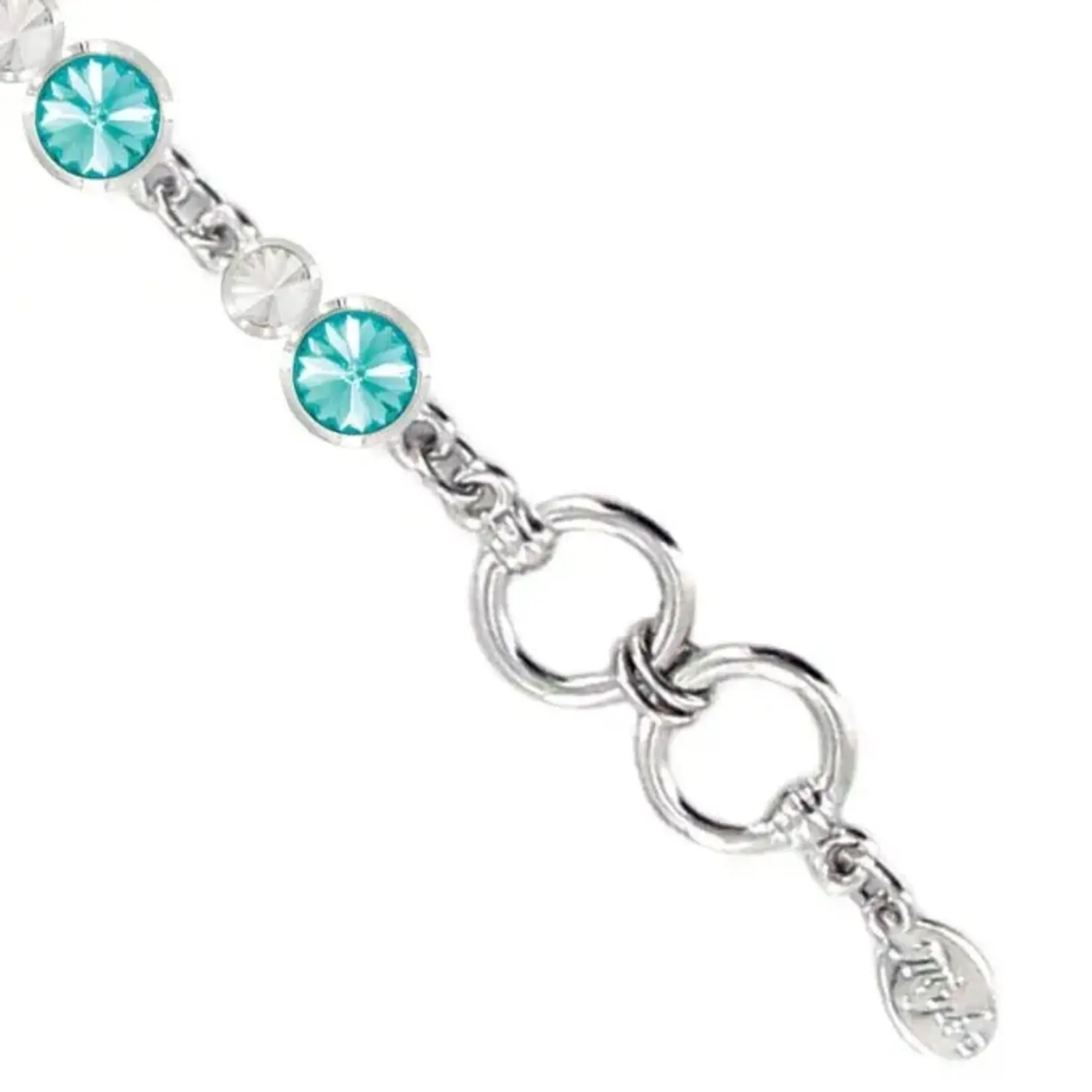 Myka Genuine Rhodium Bracelet Double Rivoli