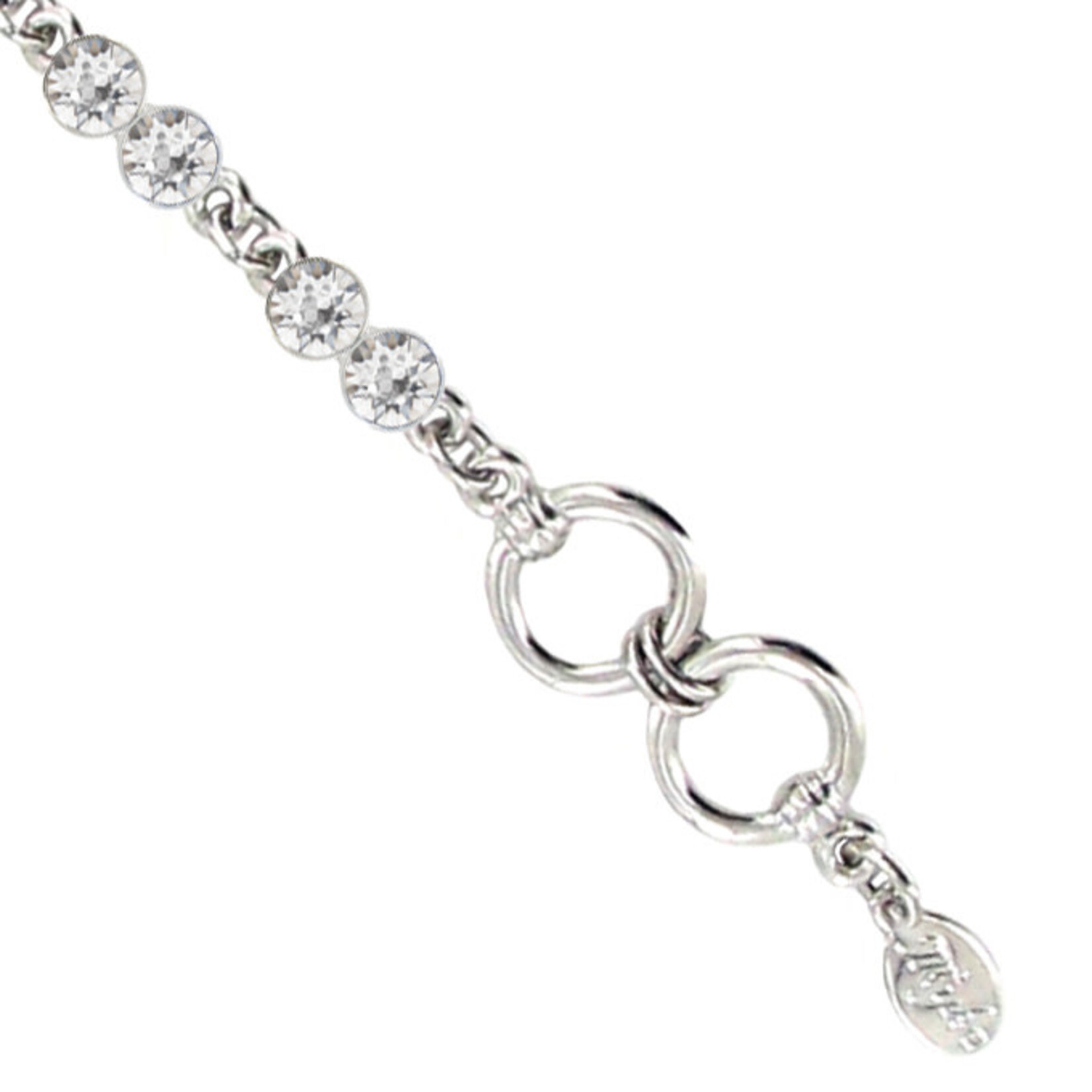 Myka Mia Tennis Bracelet - Bright Rhodium & Swarovski Crystals