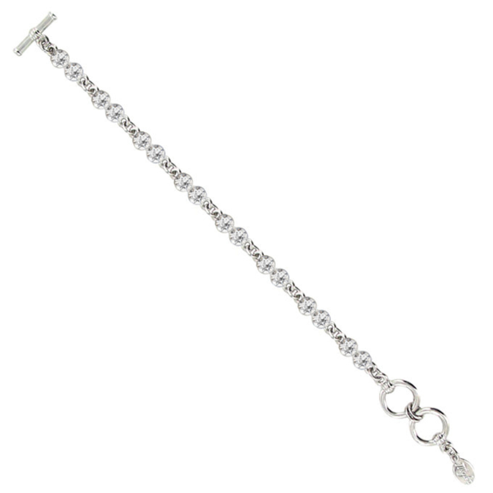 Myka Mia Tennis Bracelet - Bright Rhodium & Swarovski Crystals