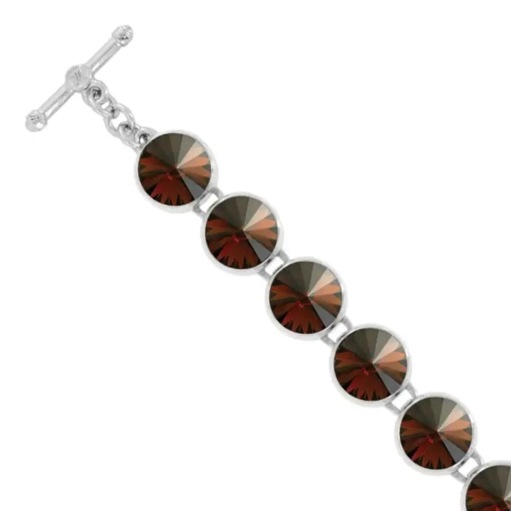 Myka Mila Rivoli Bracelet - Bright Rhodium & Swarovski Crystals