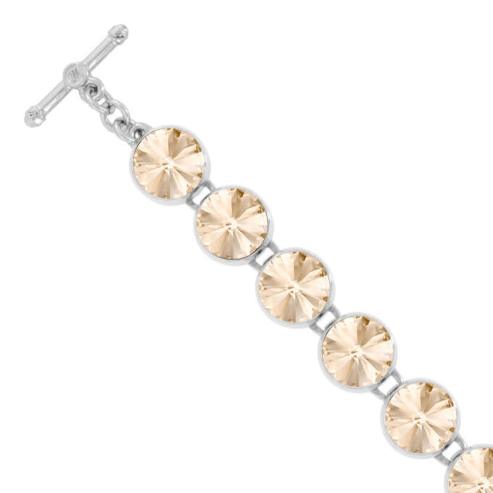 Myka Mila Rivoli Bracelet - Bright Rhodium & Swarovski Crystals