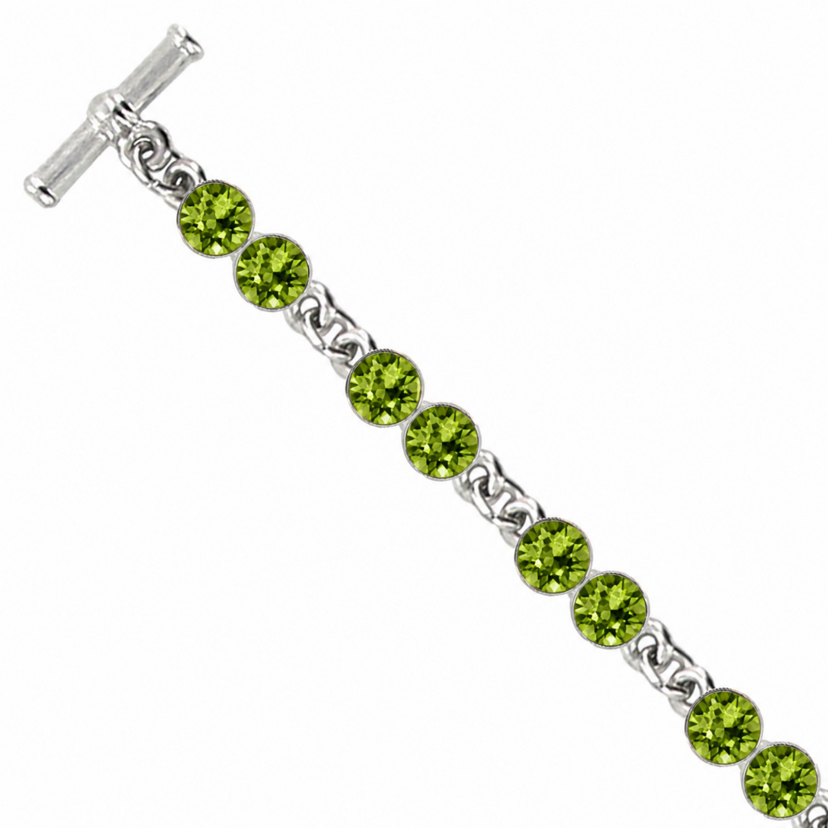Myka Mia Tennis Bracelet - Bright Rhodium & Swarovski Crystals