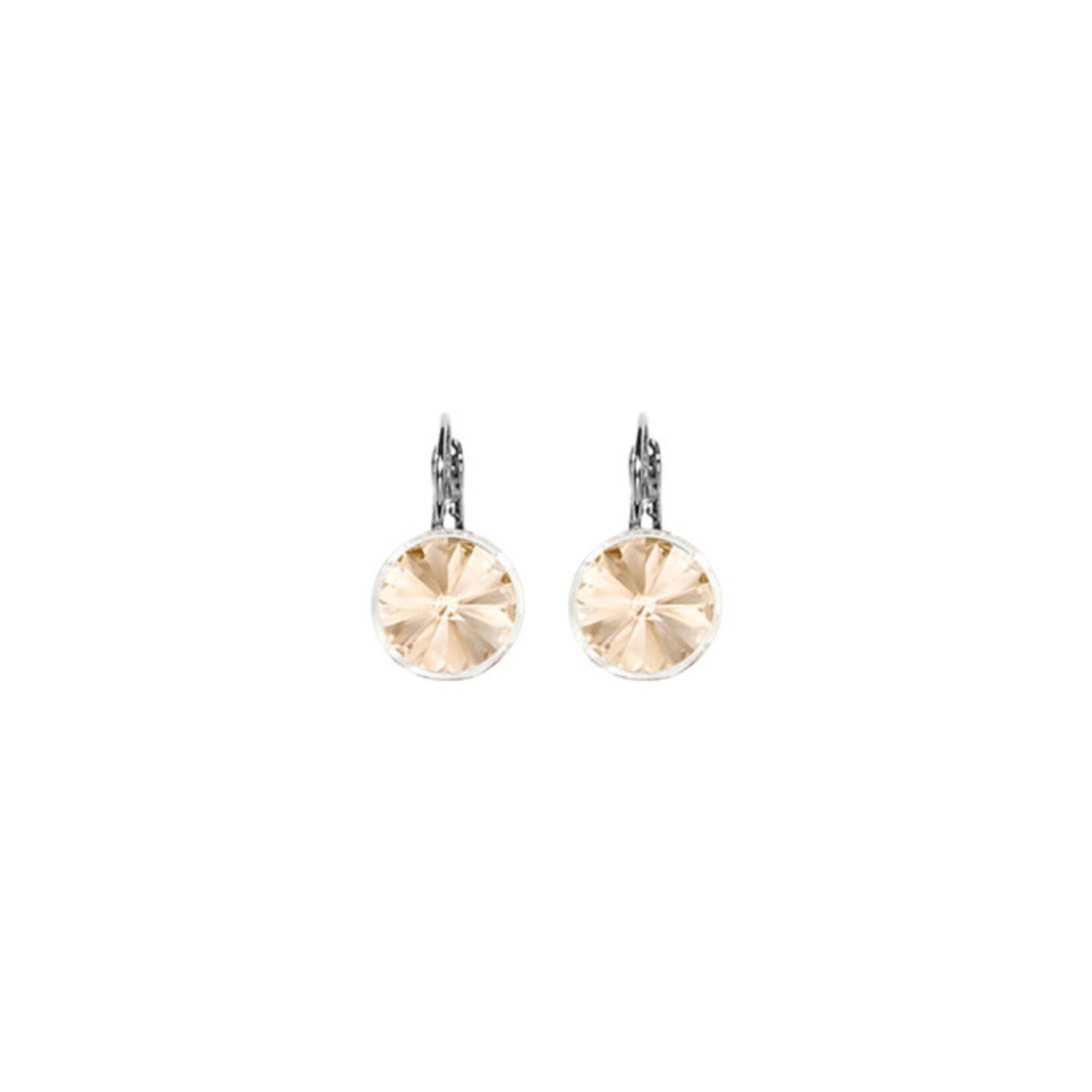 Myka Mila Rivoli Euroback Earring - Bright Rhodium & Swarovski