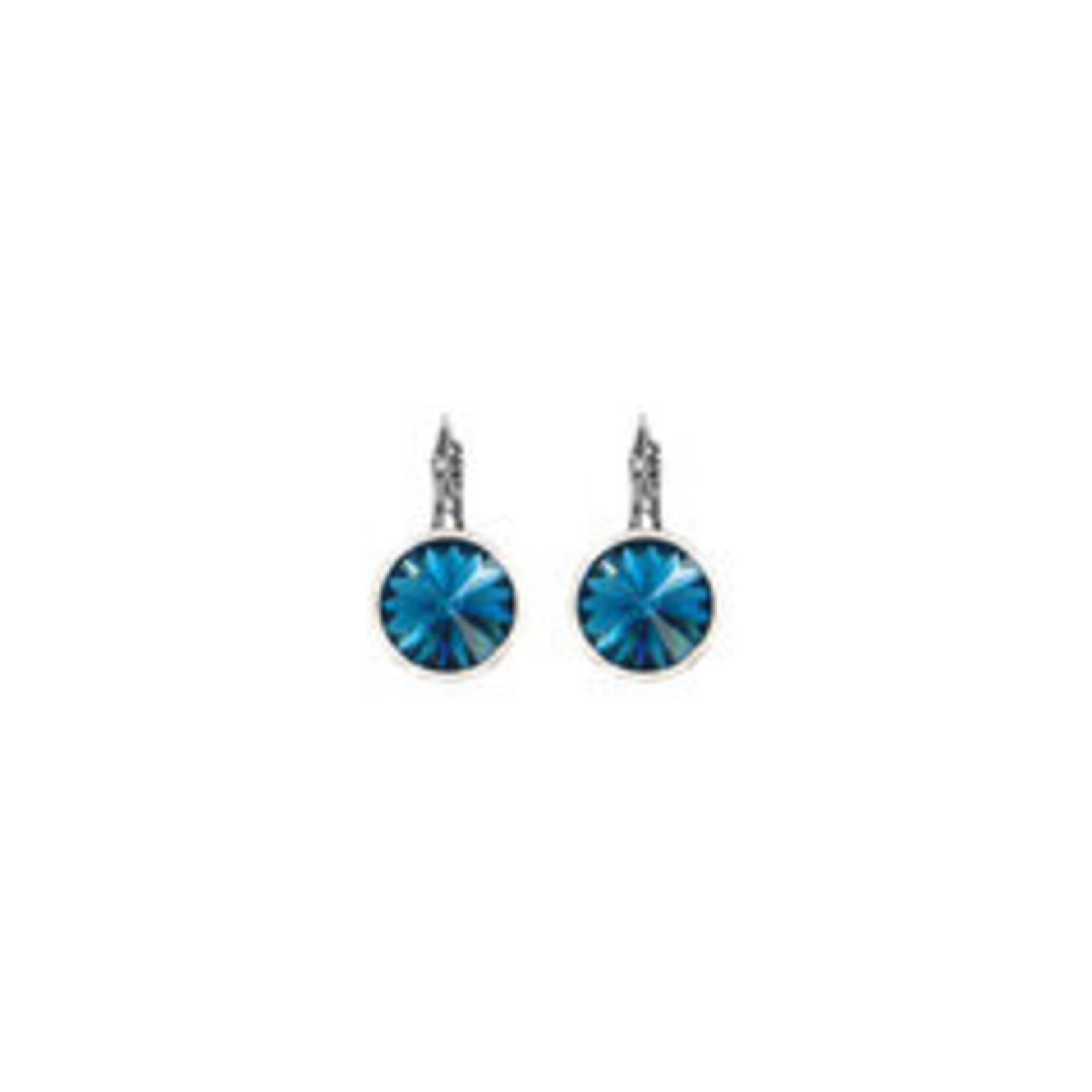 Myka Mila Rivoli Euroback Earring - Bright Rhodium & Swarovski