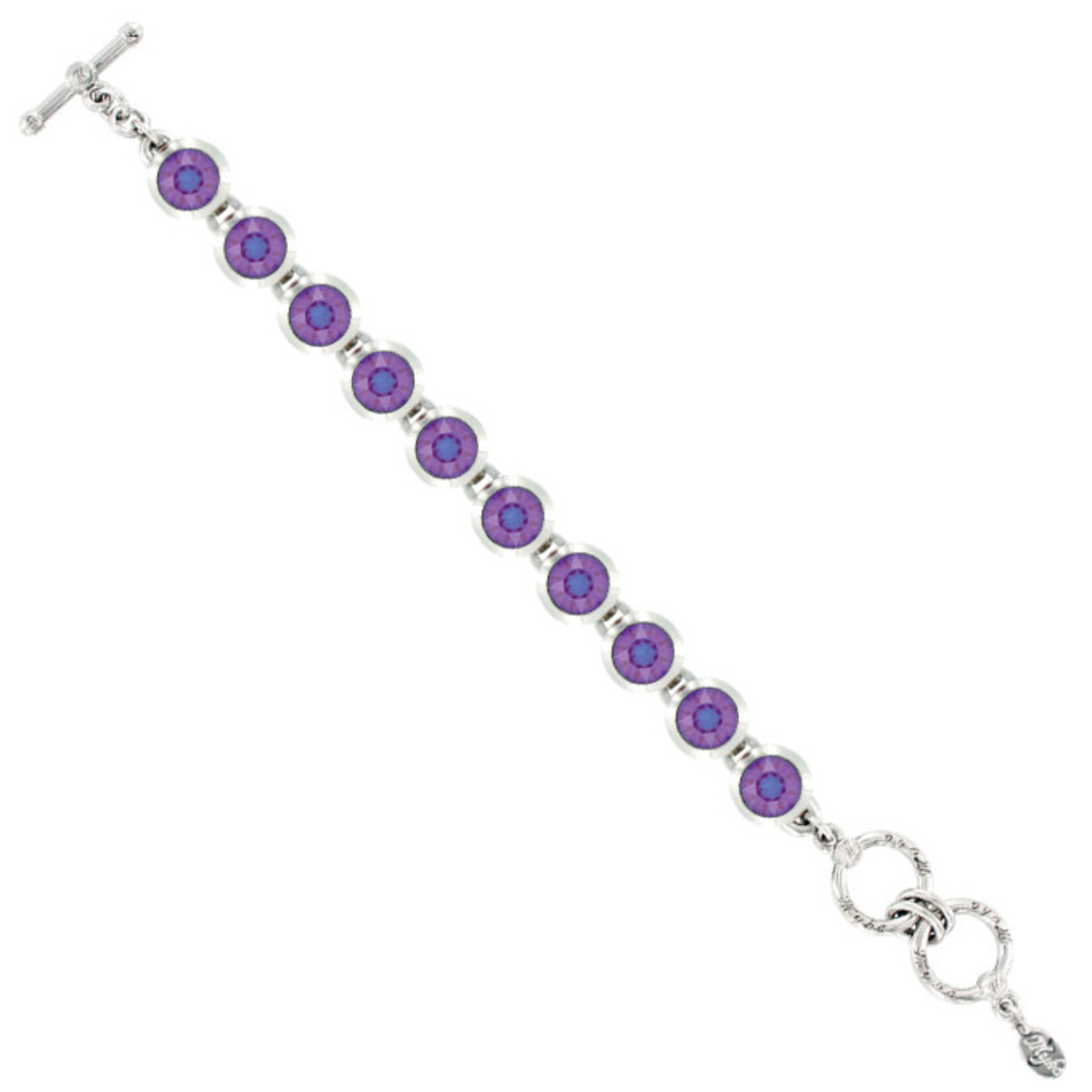 Myka Ella Round Bracelet - Bright Rhodium & Swarovski Crystals