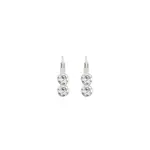 Myka Mia Euroback Earrings - Bright Rhodium & Swarovski Crystals