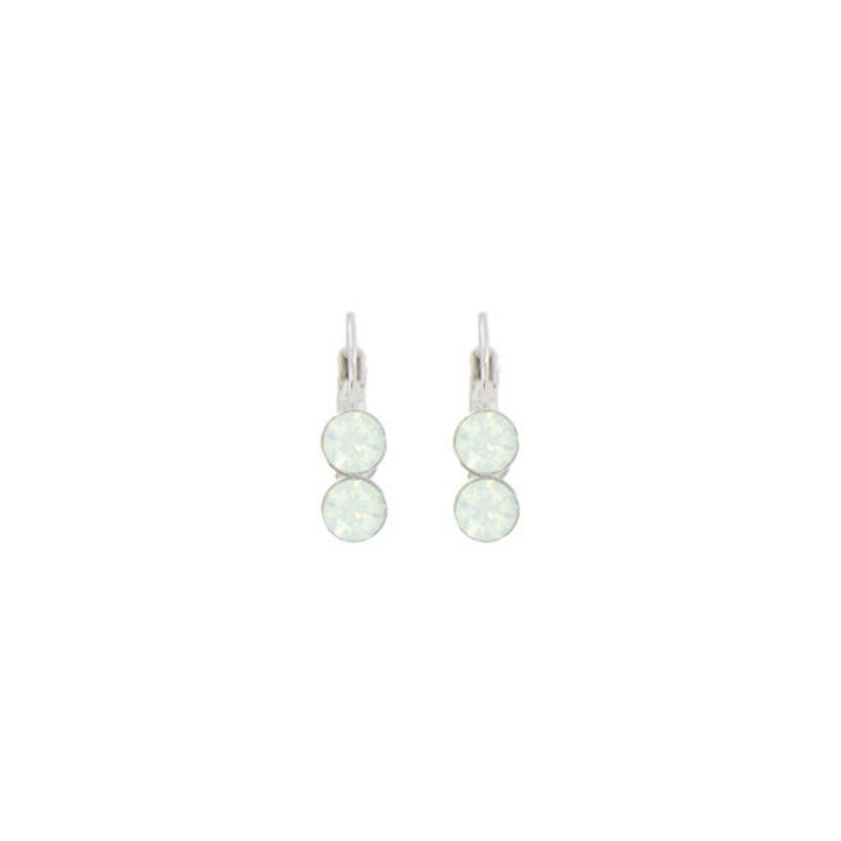 Myka Mia Euroback Earrings - Bright Rhodium & Swarovski Crystals