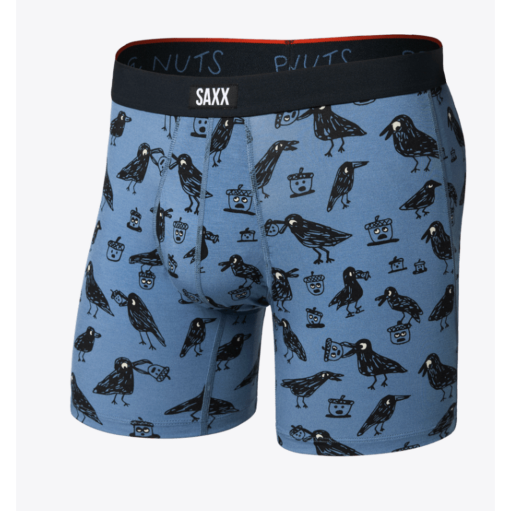 SAXX Underwear SXVX24F-PTN - Vibe XTRA Soft Comfort Boxer Brief with Fly (Protect the Nuts/Blue Horizon)