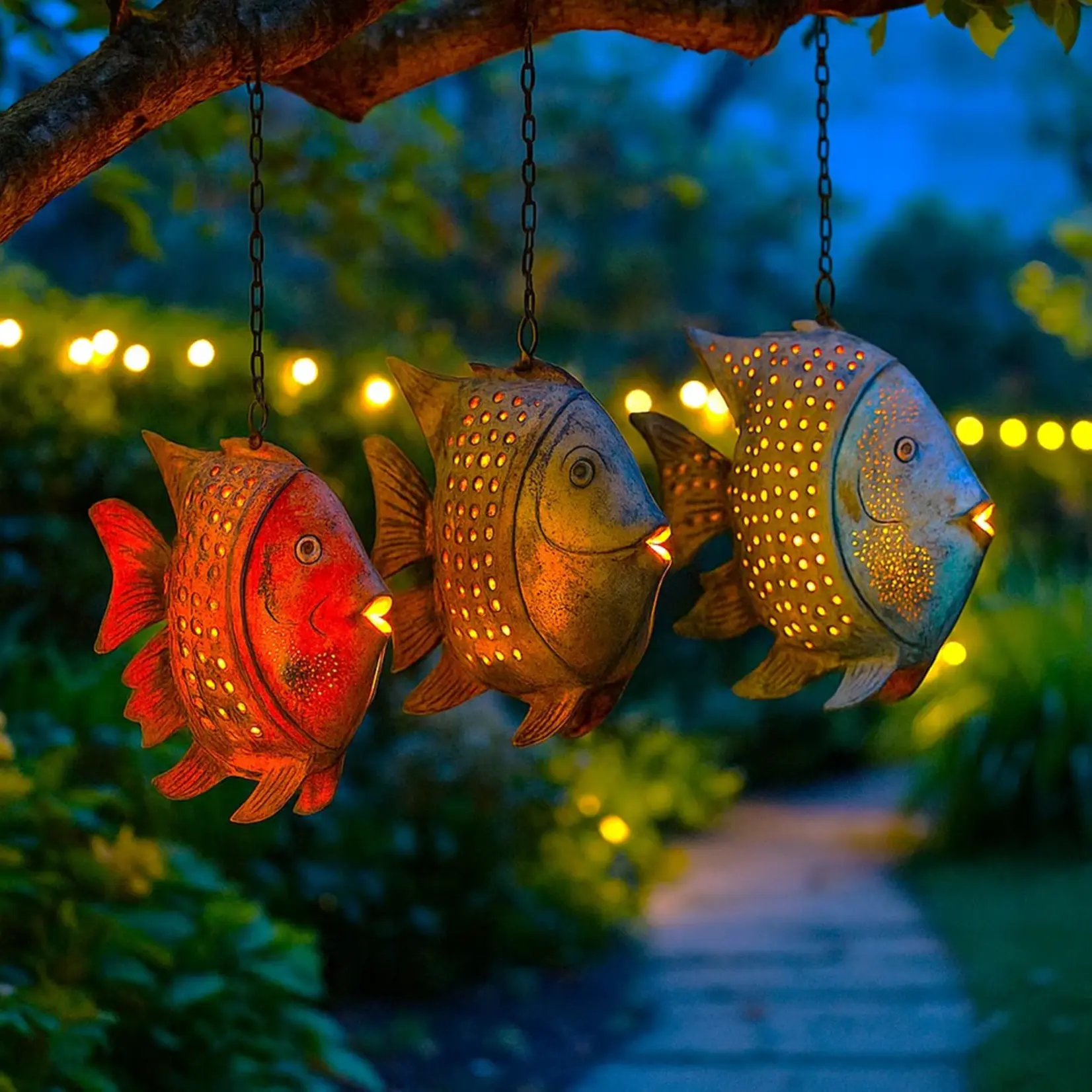 Artistic Iron Painted Fish