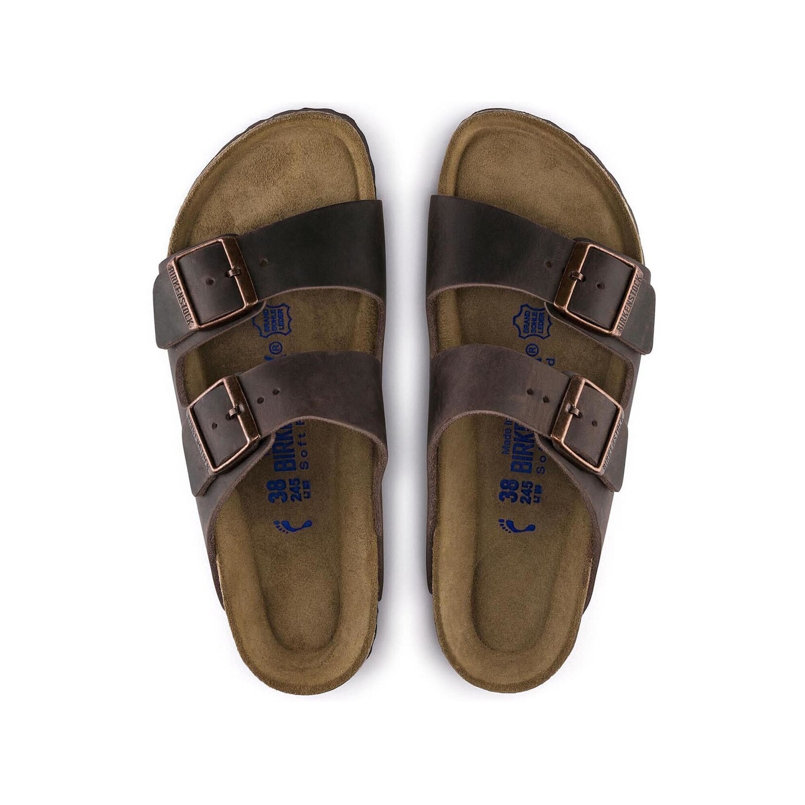 Birkenstock 452761 - Arizona Leather Soft Footbed Sandal - Genuine Leather
