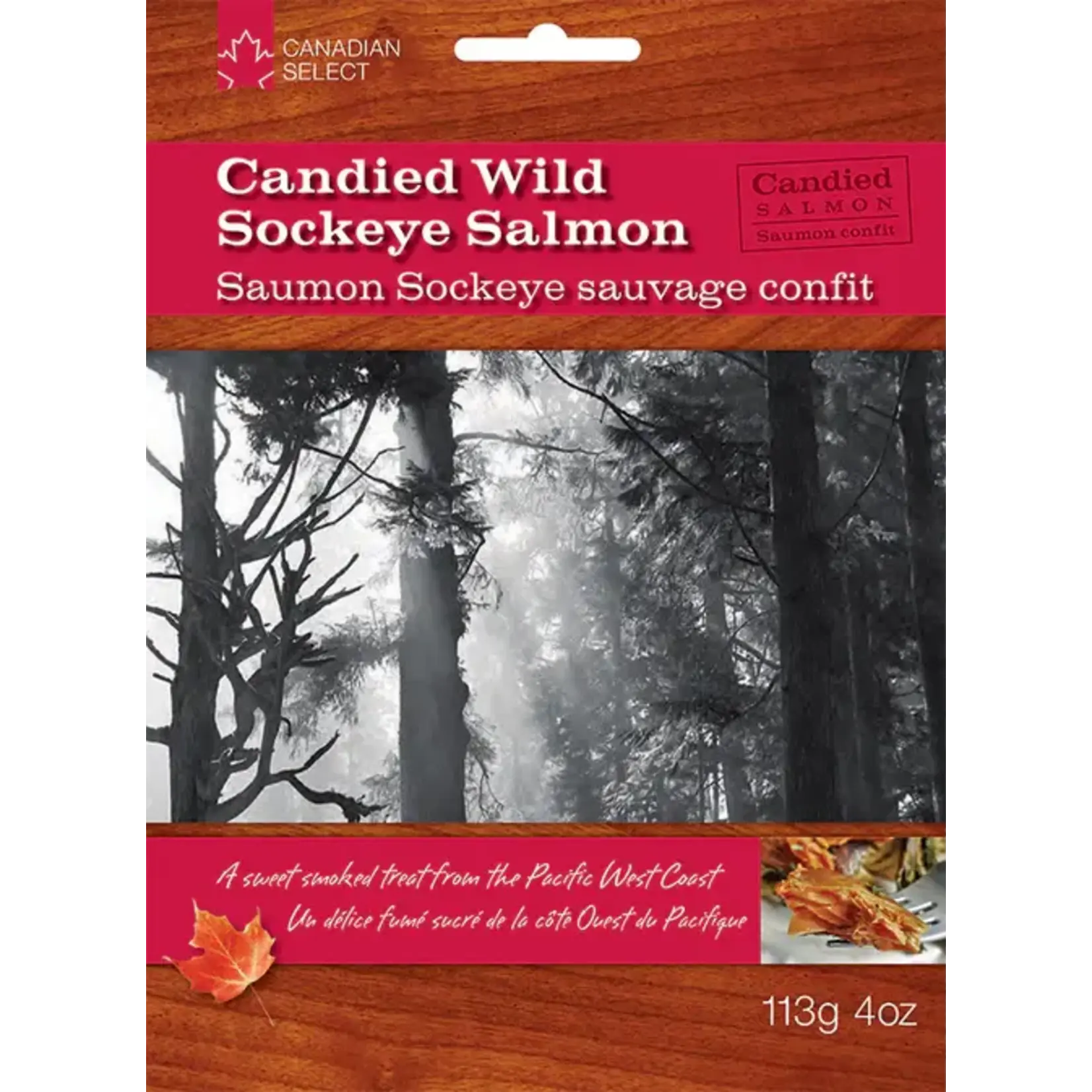 Canadian Select Smoked Candied Wild Sockeye Salmon Envelope 4 oz